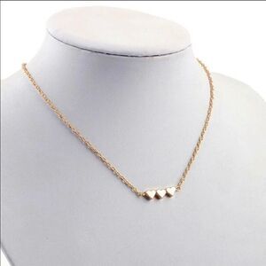 Necklace Dainty Heart Gold Love Pendant Cute